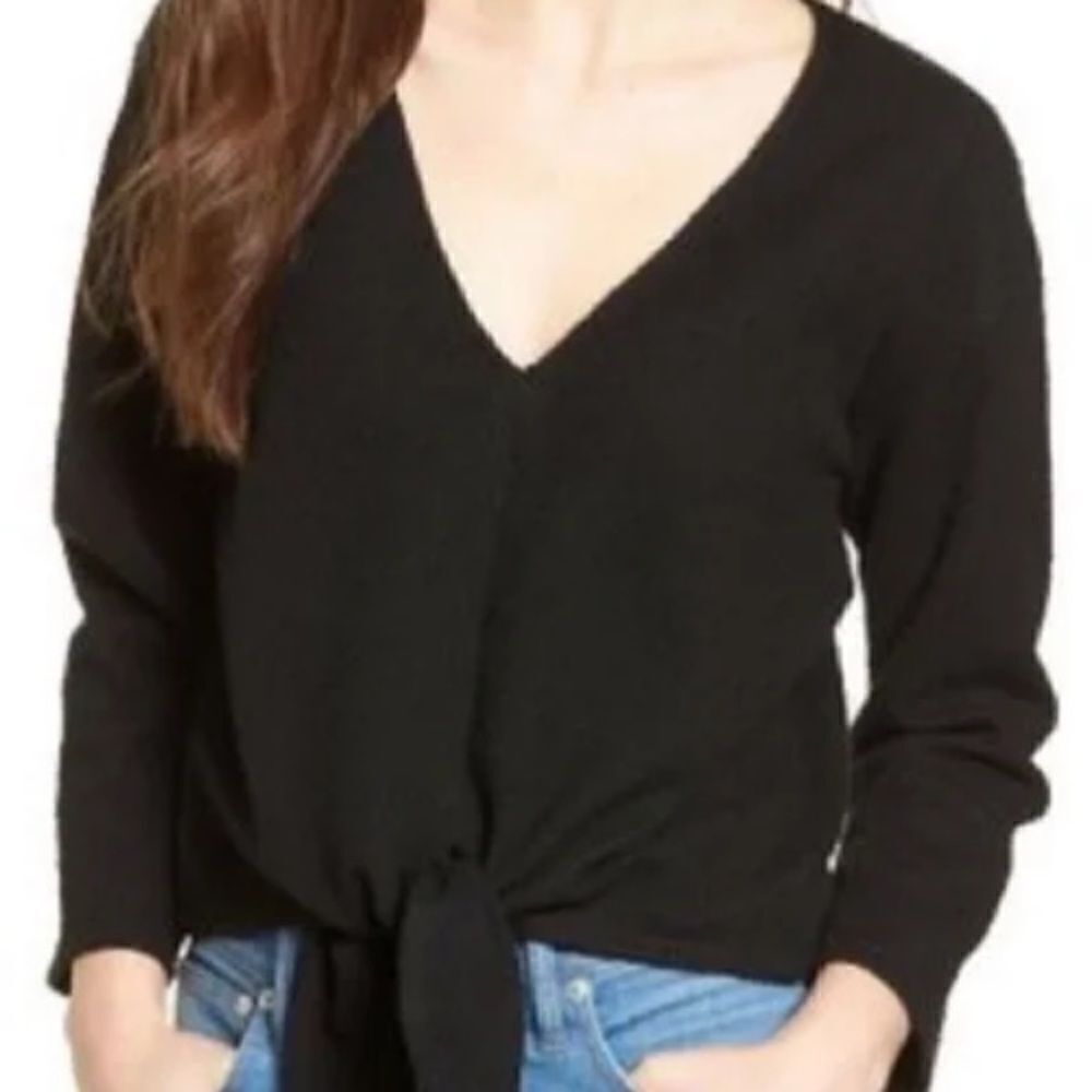 Madewell Texture and Thread Tie Front Top
